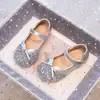 Sapatos de Menina, Sapatos de Princesa para Crianças, Novos Sapatos de Couro Cristal com Laço para Meninas Pequenas Primavera e Outono 2026