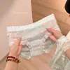 Capture o Verão Sensação de Pele Nu Fio de Seda Fino 10A Algodão Puro Antibacteriano Forro Algodão Cintura Média Fio Dental Feminino Hipster
