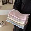 Roupas para Meninas Primavera Novo Estilo 0-2 Anos Bebê Cor Lisa Manga Longa Camiseta Bebê Fashionável Versátil Borda de Cogumelo Camiseta Básica