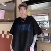 Camiseta Blanca de Algodón de Manga Corta para Hombre Verano 2025 Nueva Tendencia Americana Holgada Casual Camiseta de Media Manga Top