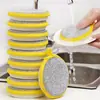 Venta Caliente Transfronteriza Esponja de Alambre Plateado Limpiador Resistente al Desgaste Duradero Esponja Limpiadora Doméstica Limpiador Eliminación Fuerte de Manchas Esponja Limpiadora