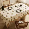 Toalha de Mesa Oval Desenho Animado Impermeável Resistente ao Calor Sem Lavagem Tapete para Mesa de Jantar Tecido com Textura de Linho Toalha de Mesa Luxo Leve Toque de Alta Qualidade Capa para Mesa de Centro