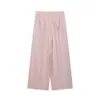 Para Comércio Exterior Transfronteiriço Europeu e Americano Roupas Femininas Aliexpress Mais Vendidas Verão Solto Casual Listrado Amarração Calças de Perna Larga