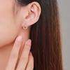 Pendientes de plata s925 para mujer, elegantes y elegantes, con diseño geométrico de diamantes, populares entre Europa y América.