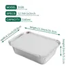Cajas de Empaque Desechables para Asar Pescado para Llevar, Uso Comercial, Cajas de Papel de Aluminio Calentables para Barbacoa, Contenedores de Comida de Papel de Aluminio, Directo del Fabricante