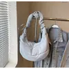 Bolsa de Chaqueta de Algodón con Relleno de Nailon para Mujer, Bolso de Hombro Plisado Casual de Otoño e Invierno, Bolso Tote Cruzado de Gran Capacidad para Viajes Diarios
