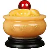 Adornos de cuenco del tesoro de jade beige al por mayor, figurillas de lingote de oro y Pixiu, artesanías de feng shui para el hogar y regalos decorativos