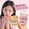 Pegatinas de Uñas Infantiles de Dibujos Animados Kuromi Largas Desmontables Usables Pegatinas de Uñas para Niñas Pegatinas de Arte de Uñas Juguete Pegamento de Gelatina