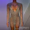 Vestidos de Noche con Pedrería Disfraces para Mujer Dropshipping Cadena de Cristal Sexy Caliente Vestido de Graduación a la Rodilla Disfraces para Reuniones de Fiesta