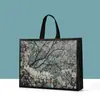 Nuevas Bolsas de Tote No Tejidas en Stock con Película Laminada, Diseño Floral, Bolsas de Compras para Tiendas de Ropa de Alta Gama