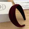 Nueva Diadema de Estilo Coreano para Otoño e Invierno, Temperamento Perezoso, Diseño de Diadema de Terciopelo Colorido, Ala Ancha, Alta, para Adelgazar la Cara