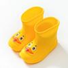 Botas de Lluvia Lindas para Niños Impermeables y Antideslizantes de 2 a 6 Años Botas de Lluvia para Niños Zapatos de Goma para Niños Pequeños Zapatos de Agua para Bebé Dibujos Animados Con Algodón