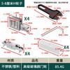 Ruedas para Puertas Correderas de Cristal de Acero Inoxidable, Ruedas para Puertas Correderas de Gabinete, Ruedas para Puertas Correderas de Cristal de Exhibición, Ruedas Colgantes de Cristal con Marco de Aluminio y Amortiguador Bidireccional