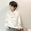 Ropa para Niños Niños, Sudadera Elegante con Cuello Polo, Tendencia Primavera y Otoño Estilo Coreano Top con Cuello para Estudiantes, Venta al por Mayor para Niños Mayores
