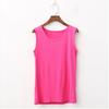 Colete de Modal Feminino Plus Size Caimento Solto Colete de Ombro Largo para Mulheres 100kg Colete de Ombro Largo Plus Size
