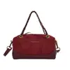 Bolsa de mão com design exclusivo para mulheres, nova coleção 2026, bolsa almofada retangular com retalhos de camurça, adequada para o trabalho e uso casual, bolsa de ombro ou bolsa transversal