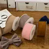 Fita de Veludo Coreana Dupla Face com Borda de Veado Laço para Cabelo Acessórios Flor Caixinha de Presente Embalagem Fita Decorativa Flockada