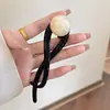 Pinza de pelo trenzada de alta gama con forma de tiburón para mujer, accesorio para el cabello, color marrón perlado, 2024