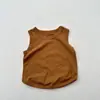 Chaleco de Verano para Niños y Niñas, Elegante, Moderno, Retro, Artístico, de Color Sólido, Moda para Usar Solo o Como Prenda Exterior