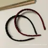 Diadema de tela de lunares simple envolvente para mujer, diseño de corona alta, diadema antideslizante con dientes para lavarse la cara, accesorio para el cabello elegante y con estilo