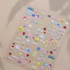 Lindas Flores de Dibujos Animados Nuevas Pegatinas de Uñas con Relieve Fresa Estéreo Conejo DIY Decoración de Graffiti Infantil para Uñas