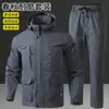 Nuevo Conjunto de Ropa de Trabajo Cortavientos para Hombre de Primavera y Otoño, Duradero y Resistente al Desgarro, Chaqueta Táctica de Múltiples Bolsillos, Ropa de Trabajo para Ciclismo al Aire Libre