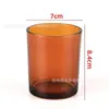 Mayoreo 508 (7084) Taza de Vela Frosted Colorida de 220 ml con Tapa Portavelas de Aromaterapia Joyería Adornos DIY
