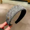 Faixa de Cabeça Oval Dourada Coreana Lã Pelúcia Feminina Retrô Outono e Inverno Alta Pressão Craniana Faixa de Cabelo Acessórios de Cabelo Adorno de Cabeça