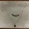 Collar de Corazón con Cuentas de Ojo de Tigre de Doble Capa Estilo Coreano Nuevo Diseño de Nicho Cadena para Clavícula de Lujo Ligero Collar de Moda