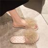 Pantuflas de personalidad de moda versión coreana de sandalias de suela blanda pantuflas de casa de verano moda exterior pantuflas esponjosas para mujer al por mayor