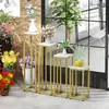 Floristería Estante de Exhibición de Flores Cubo de Flores Set Simple de Flores Exposición de Flores de Pie de Hierro Mesa Alta y Baja Escalera Multinivel