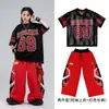Roupas Infantis da Moda Street Dance Conjunto Hip Hop para Meninos Jovem Descolado Fantasia de Performance Hip Hop Fantasias de Dança Jazz para Meninas Verão