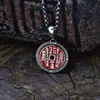Prata 925 Estilo Étnico Vintage Tendência Nacional Espírito da Montanha Moeda Pingente Moeda de Cinábrio Fivela de Segurança Acessório de Colar Charme