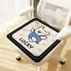 Cojín de Asiento de Seda Helada de Verano Cachorro Rayado Lindo Esterilla Refrigerante Antideslizante Cómodo Transpirable Cojín para Glúteos Silla de Oficina Giratoria Almohadilla Refrigerante