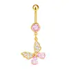 Gabei Moda Europeia e Americana Cruzada Menina Estilo Tendência Coração Lua Piercing Body Jewelry
