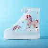 Nuevas Cubrezapatos Impermeables de Moda para Niños Niños y Niñas Estudiante Exteriores PVC Antideslizantes Cubrezapatos Escolares de Viaje Cubre pies a Prueba de Polvo