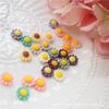 Resina ecológica Margarita girasol 9mm al por mayor DIY accesorios para el cabello de niños tocado pulsera accesorios hechos a mano