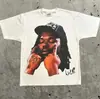 Comércio Exterior Transfronteiriço 2026 Nova Tendência Retrô Estampa de Retrato Y2K Gótico Harajuku Hip-Hop Camiseta de Manga Curta para Casal