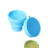Taza plegable de silicona Taza de agua plegable Multifuncional Viaje al aire libre Portátil Telescópico Mini Taza de viaje de color
