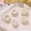 Retro Francés Lunares Flores de Rosa 3D Tela DIY Pequeños Accesorios para el Cabello Estilo Chanel Broches Boutonnières Corsages Decoraciones Accesorios