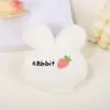 Broche de felpa bordado de conejo estampado ropa de muñeca de algodón pasador llavero colgante material para joyería
