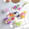 Presilha de cabelo com gradiente transparente transfronteiriça, flor de três ovos, acessórios para cabelo de férias na praia, clip de tubarão para parte de trás da cabeça, feminino