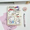 Cuaderno Cultural y Creativo Gato Kt Nuevo Modelo Agenda A6 Diario de Hojas Sueltas de Alto Valor Cuero PU Páginas Interiores Coloridas Venta al por Mayor