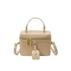 Bolsa de Ombro Versátil Simples Retrô Nova Moda Transfronteiriça Cor Sólida Bolsa de Maquiagem Casual Portátil Bolsa Transversal para Sair