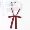 Gravata Borboleta de Cor Sólida para Meninas Uniforme Jk Cabo Pequeno Longo Acessórios de Uniforme Escolar Japonês Fato de Marinheiro Fato de Solteiro Gravata Borboleta da Temporada de Formatura
