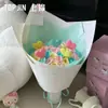 Shangjin Macaron Peluche Corazón Lazo Romántico Ramo Accesorios Decorativos Materiales Florales Empaque de Flores DIY