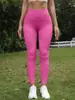 Pantalones de Yoga Largos con Hilo para Mujer Sin Costuras Ajustados de Cintura Alta Levanta Glúteos Pantalones para Correr Deportes Fitness Ropa de Yoga Alta Elasticidad
