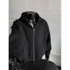 Cárdigan con capucha casual de peso pesado estilo americano, corte extragrande, sudadera de felpa de 480g, diseño deconstruido para hombre, corte holgado