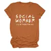 Trabajador Social I'Ll Be Verano Ebay Estación Independiente Moda Elegante Camiseta de Manga Corta con Cuello Redondo para Mujer