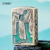 Encendedor Metálico de Queroseno Zorro/Zorro Zk-37 de Alta Calidad a Prueba de Viento para Zonas Montañosas, Popular en Douyin y Kuaishou